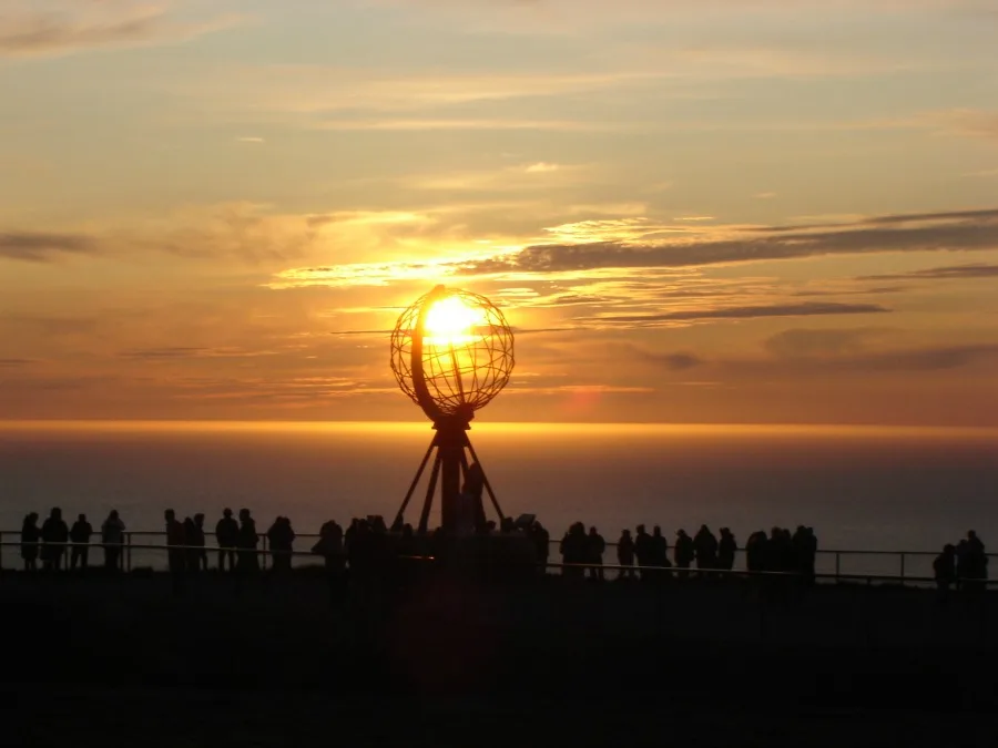 Noordkaap - Noorwegen - Middernachtzon