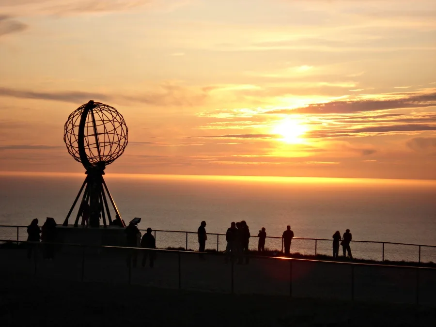 Noordkaap - Noorwegen - Middernachtzon