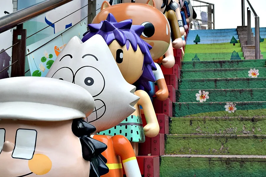 Avenue of Comic Stars - parken in Hongkong