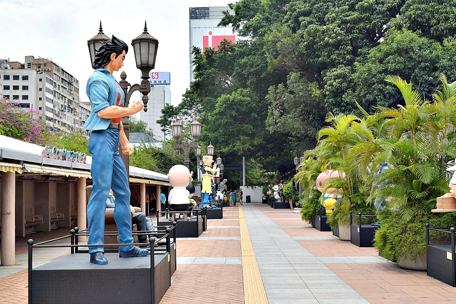 Avenue of Comic Stars - parken in Hongkong