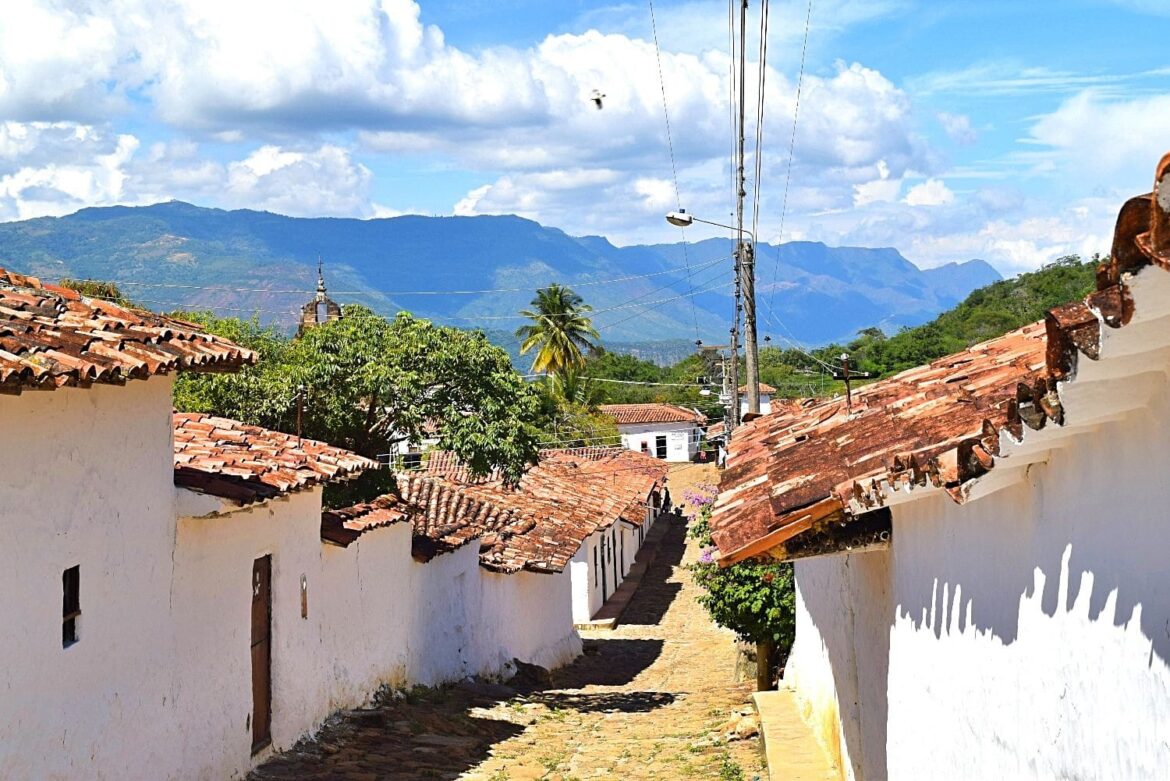 White village of Guane Colombia