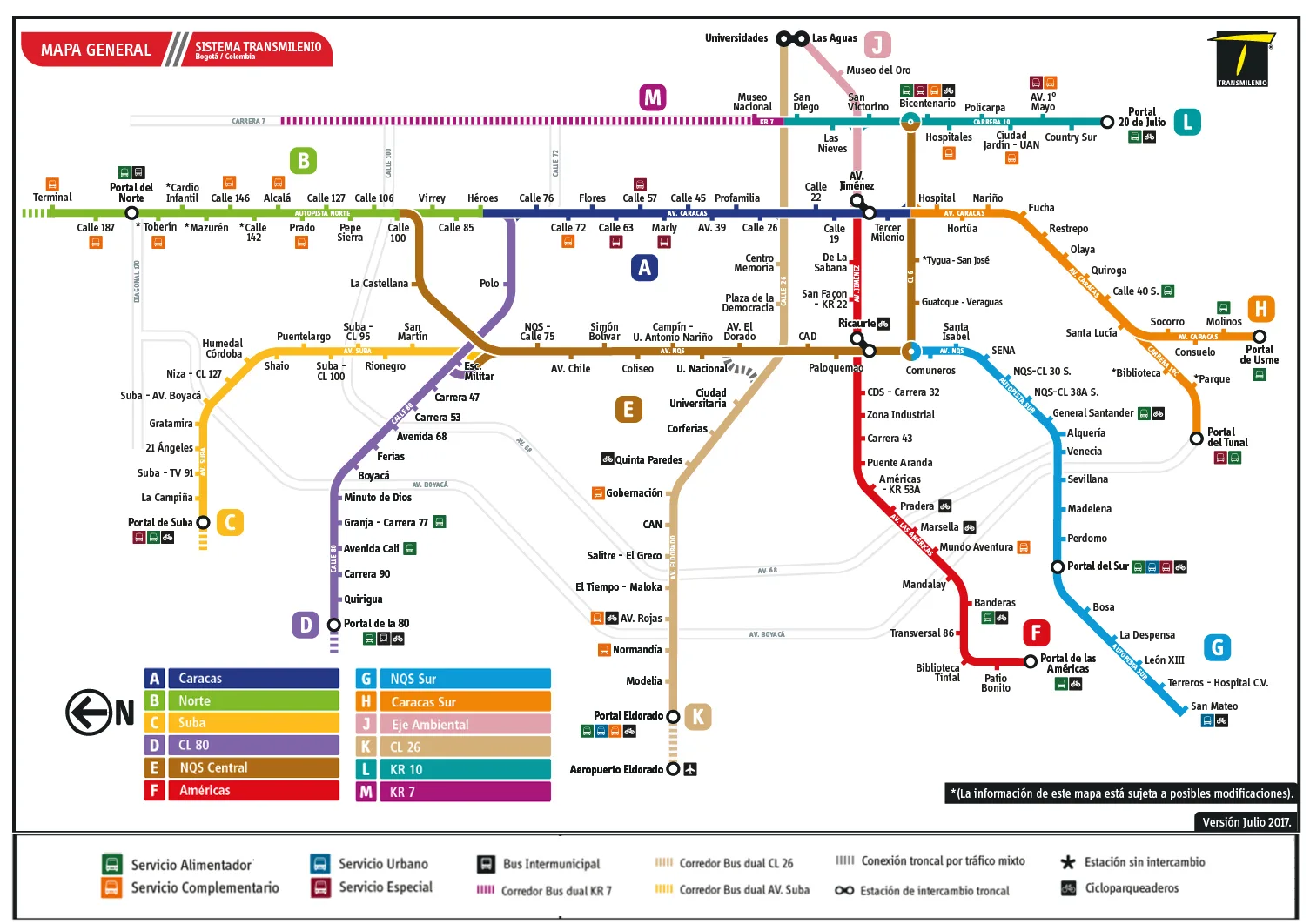 Buslijnen Bogotá