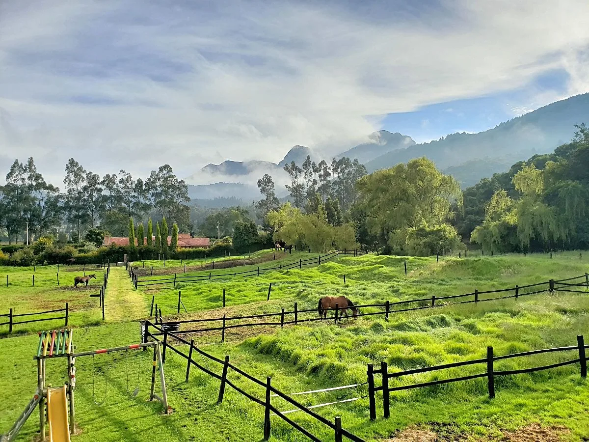 Uitzicht vanaf balkon Colombia