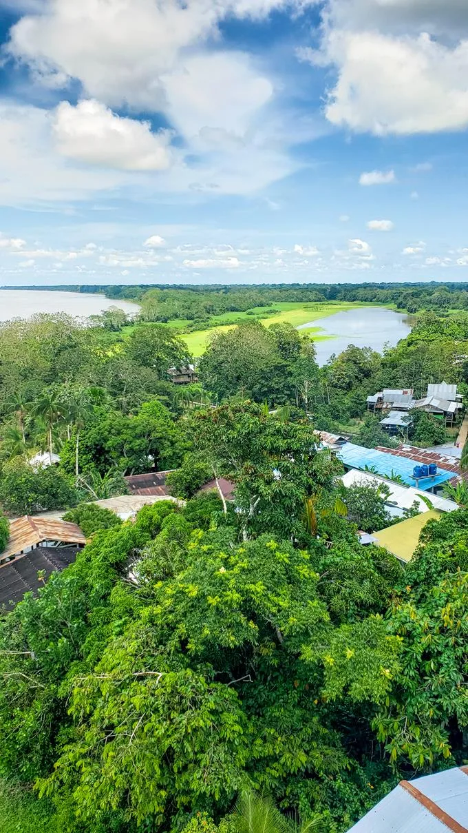 Uitzicht over Amazone gebied Colombia