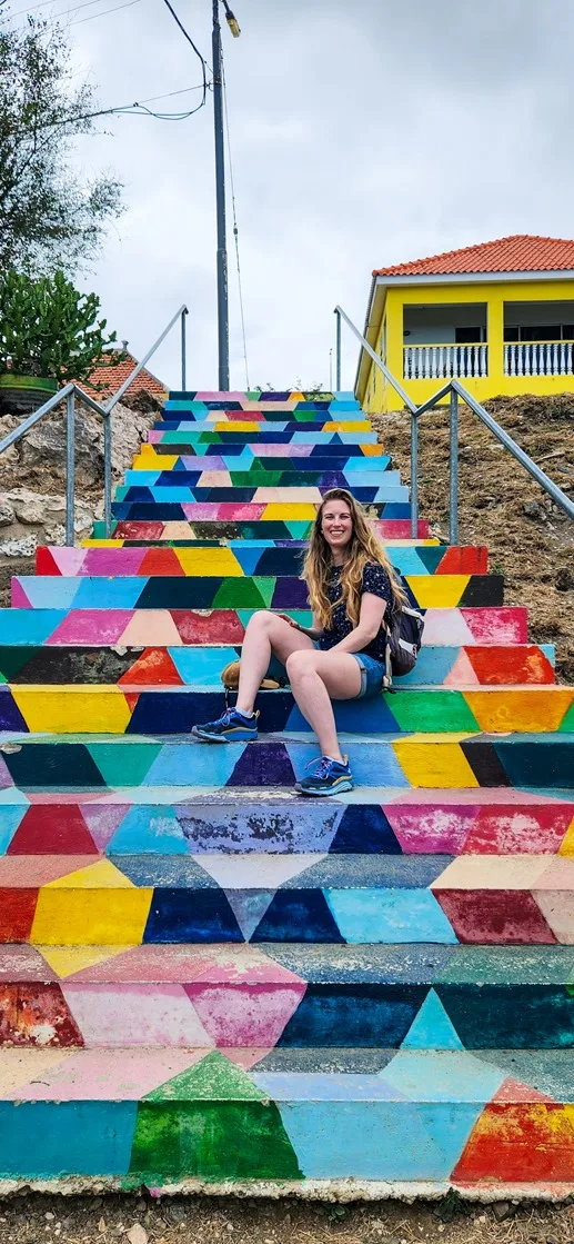 Gekleurde trappen Willemstad