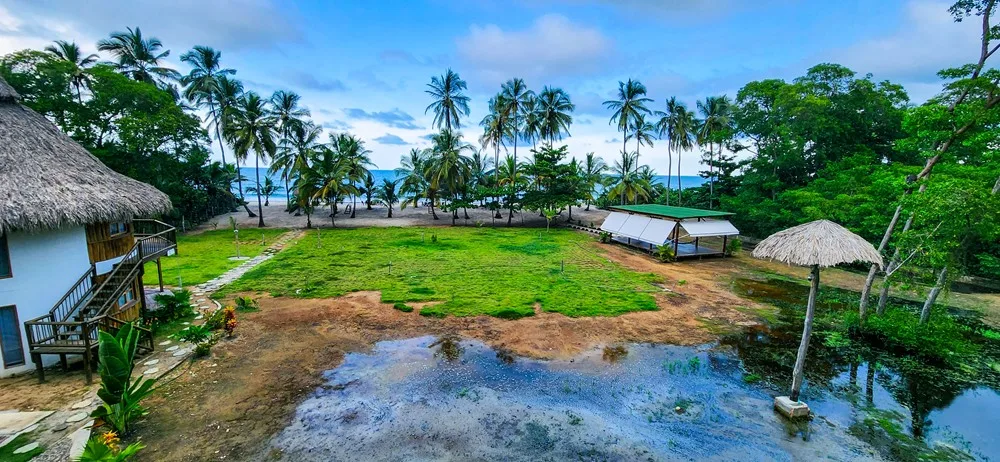 Hotel aan het strand Palomino Colombia