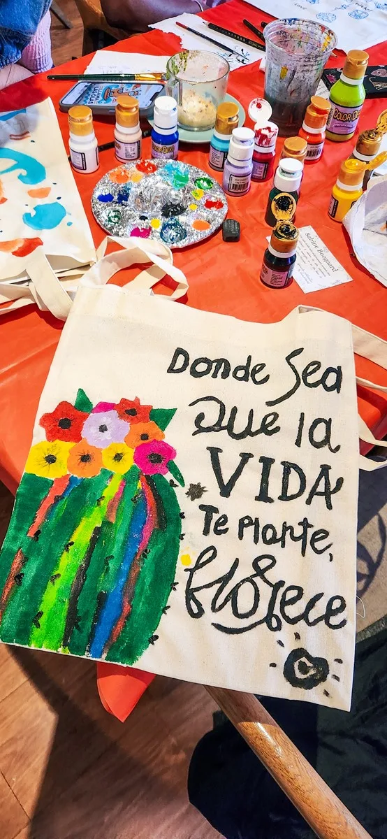 Totebag schilderen Bogotá