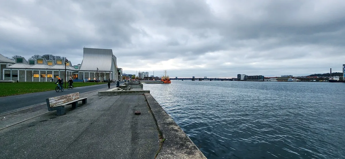 De haven van Aalborg