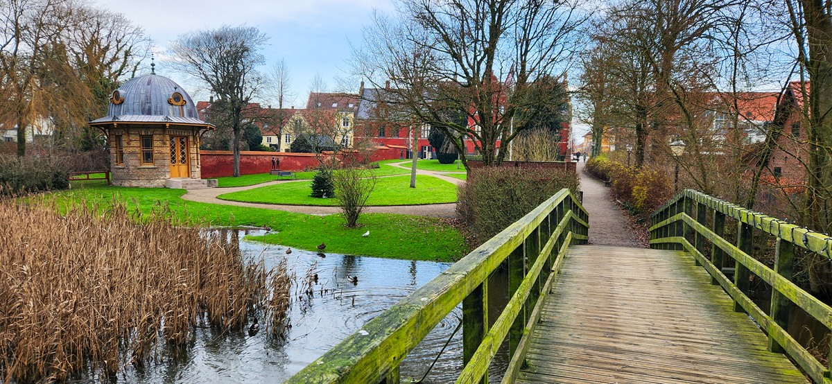 Wooden bridges in Ribe, Denmark
